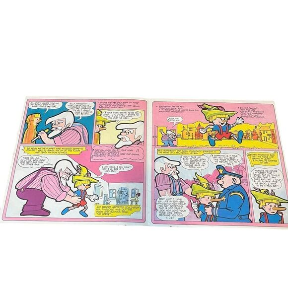 RARE DISNEY PINOCCHIO BOOK/STORY & VINYL 12” LP RECORD SET VINTAGE COLLECTIBLE - Picture 5 of 7